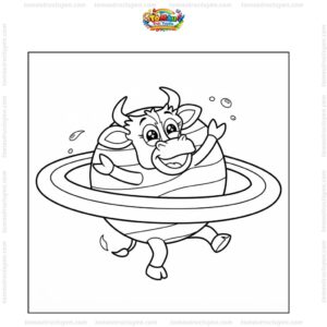 Tranh tô màu La Vaca Saturno Saturnita nhảy múa