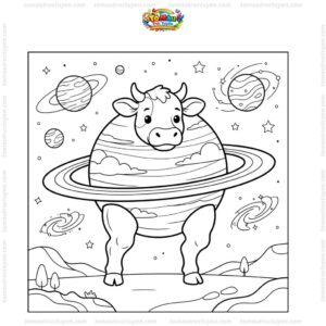 Tranh tô màu La Vaca Saturno Saturnita thiên hà