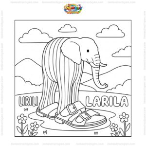 Tranh tô màu Lirili Larila phong cách AI Tranh tô màu Lirili Larila phong cách AI