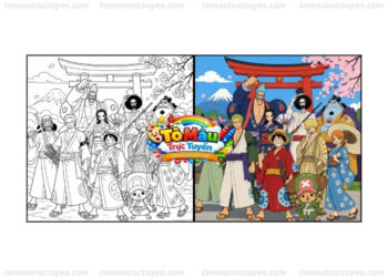 tranh tô màu one piece