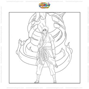 Tranh tô màu Sasuke Susanoo