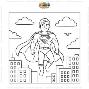 Tranh tô màu Superman cho bé Tranh tô màu Superman cho bé