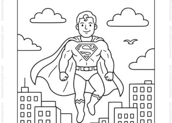 Tranh tô màu Superman cho bé