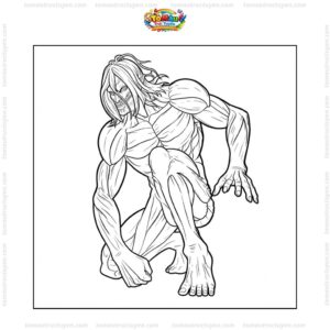 Tranh tô màu Titan Eren