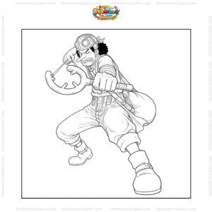 Tranh tô màu Usopp xạ thủ