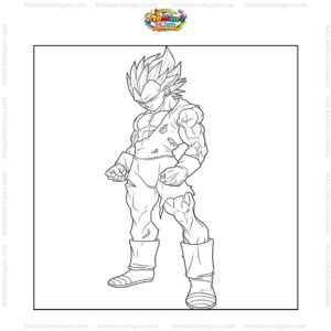 Tranh tô màu Vegeta Ultra Ego