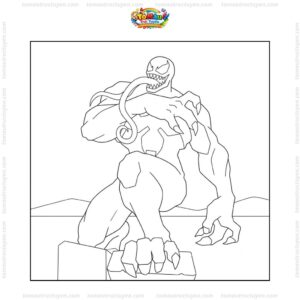 Tranh tô màu Venom cho bé Tranh tô màu Venom cho bé