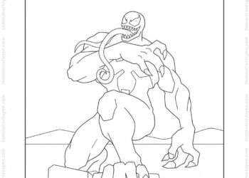 Tranh tô màu Venom cho bé