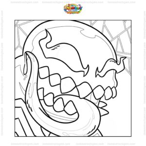 Tranh tô màu Venom có lưỡi dài Tranh tô màu Venom có lưỡi dài