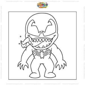 Tranh tô màu Venom hoạt hình Tranh tô màu Venom hoạt hình