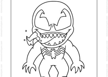 Tranh tô màu Venom hoạt hình