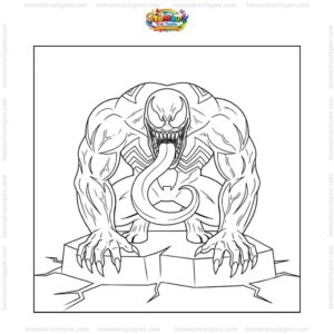 Tranh tô màu Venom ngầu Tranh tô màu Venom ngầu