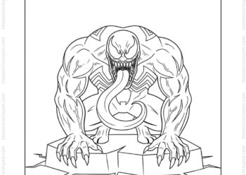 Tranh tô màu Venom ngầu