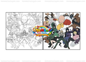 tô màu one punch man