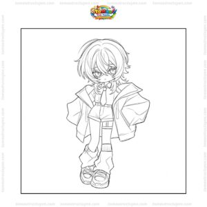 Tranh tô màu anime girl ngầu chibi Tranh tô màu anime girl ngầu chibi