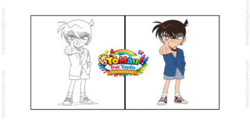 tranh tô màu conan