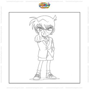 Tranh tô màu Conan ngầu Tranh tô màu Conan ngầu