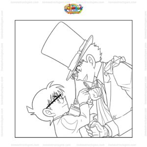 Tranh tô màu Conan và Kid Tranh tô màu Conan và Kid