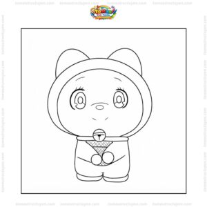 Tranh tô màu Doremi chibi Tranh tô màu Doremi chibi