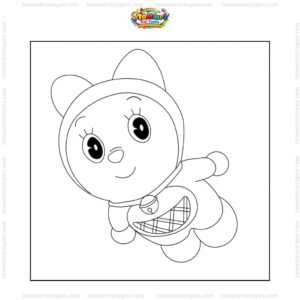 Tranh tô màu Doremi cute Tranh tô màu Doremi cute