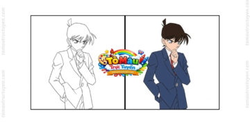 tranh tô màu kudo shinichi