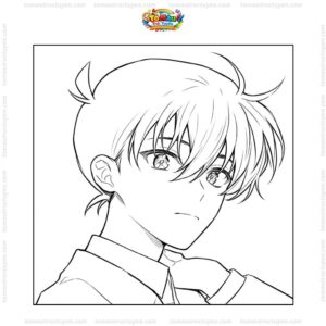Tranh tô màu Kudo Shinichi cute Tranh tô màu Kudo Shinichi cute