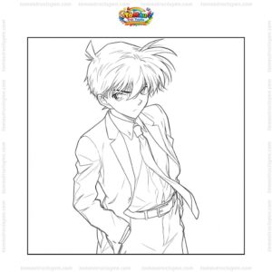 Tranh tô màu Kudo Shinichi ngầu