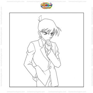 Tranh tô màu Kudo Shinichi suy luận