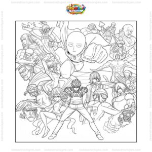 Tranh tô màu One Punch Man anime Tranh tô màu One Punch Man anime