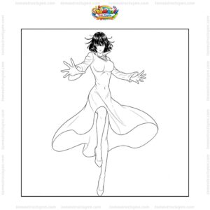 Tranh tô màu One Punch Man Fubuki