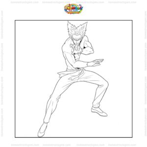 Tranh tô màu One Punch Man Garou
