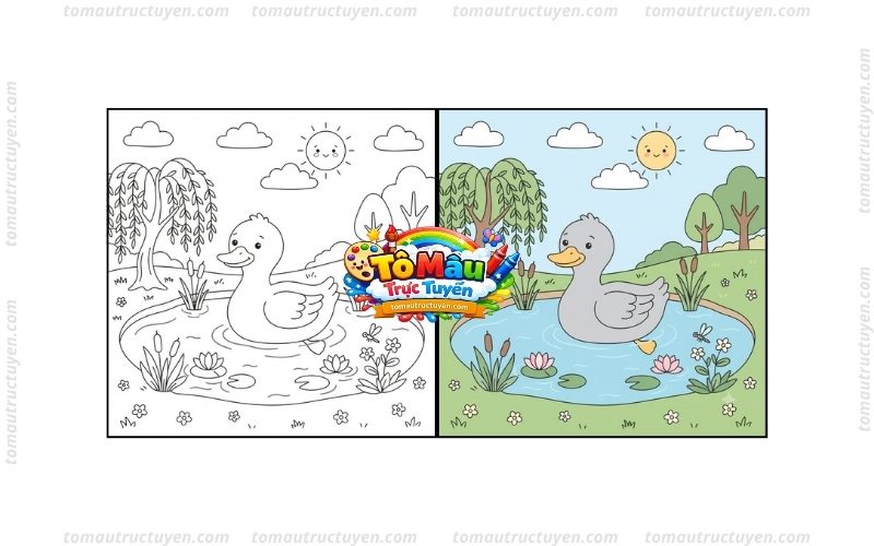 tô màu con vịt