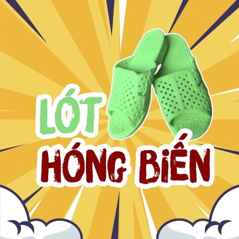 Ảnh chế đôi dép nhựa lót hóng biến