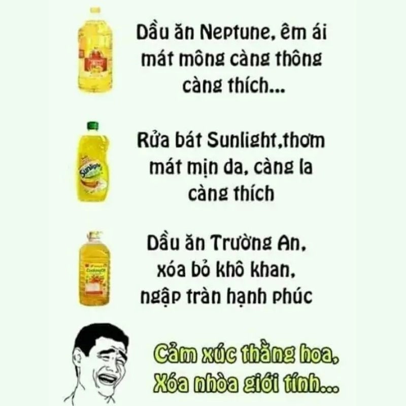 Bài thơ chế hài hước về công dụng của các thương hiệu dầu ăn nổi tiếng