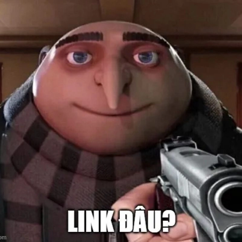 Nhân vật Gru trong phim Despicable Me chĩa súng xin link