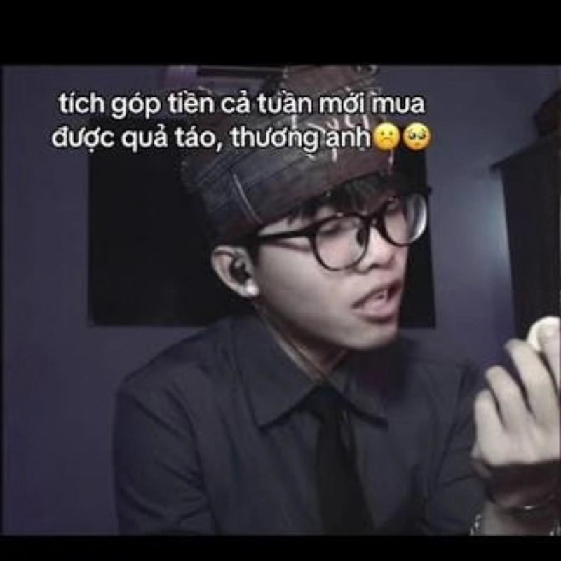 Meme Tài Enzo tích góp tiền cả tuần mới mua được quả táo